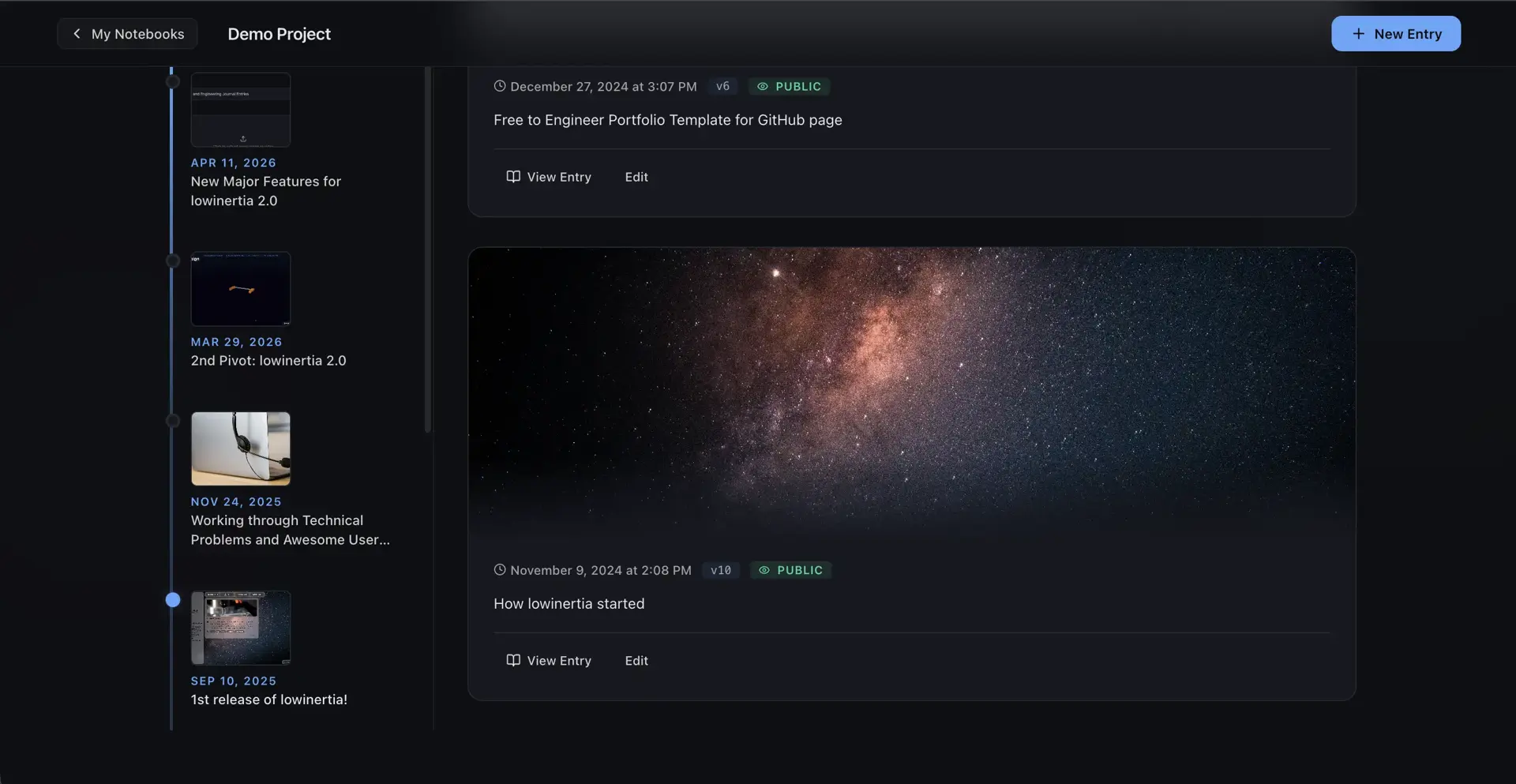 lowinertia profile personalization panel showing custom background, bio and social links